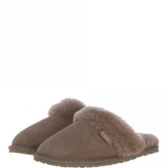 Ladies Taupe Sheepskin Classic Slip On - Pippa