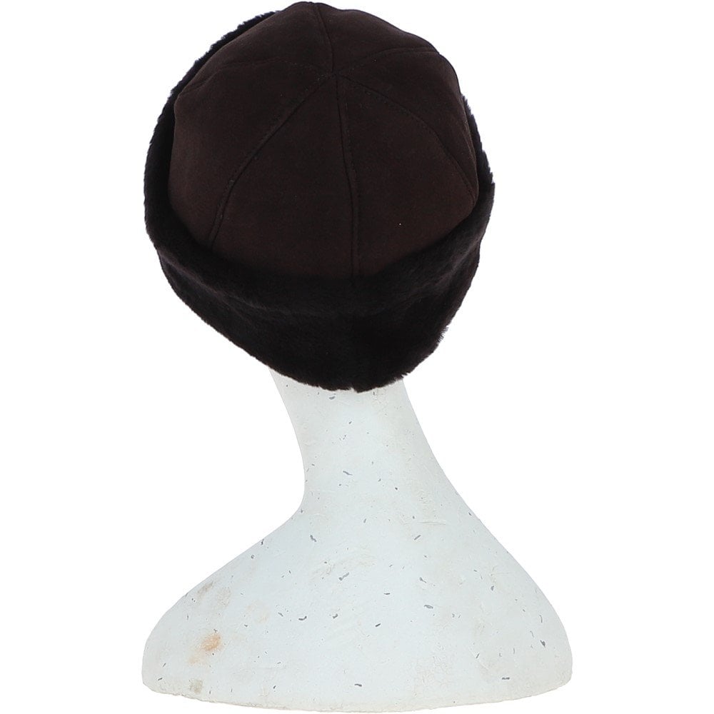 Ladies Dark Brown Sheepskin Hat