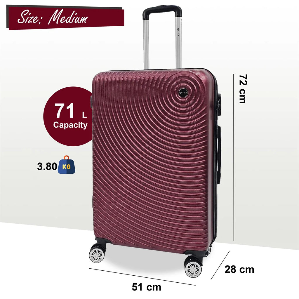 Brookside Medium Hard Shell Burgundy Suitcase