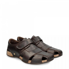 Panama Jack - Men's Fletcher Dark Brown Leather Basic C1 Sandals