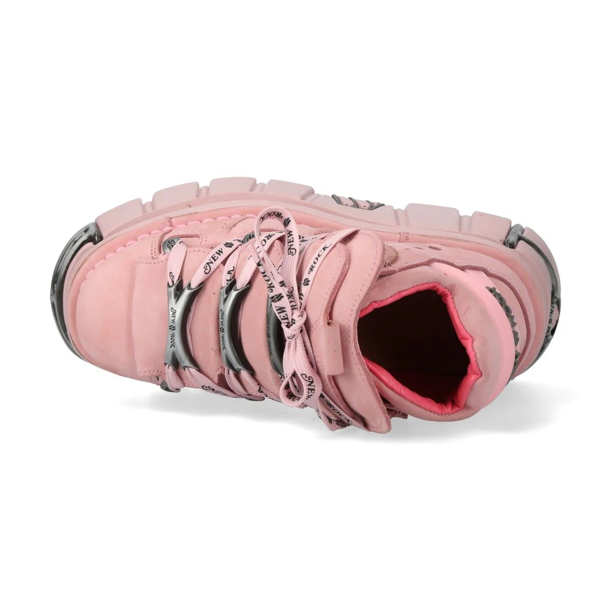 NEW ROCK - M-106-C153 Pink Leather Tower Boots