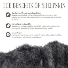 Silky Soft Charcoal Grey Genuine Sheepskin Rug