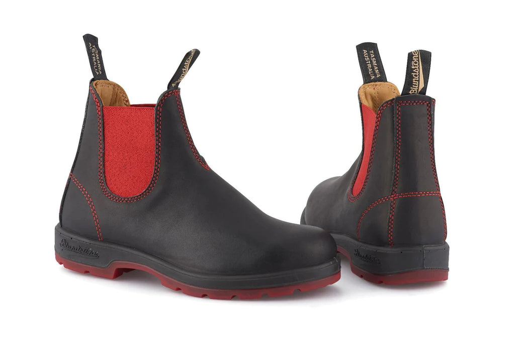 Blundstone - 1316 Heritage Black & Red Leather Chelsea Boots