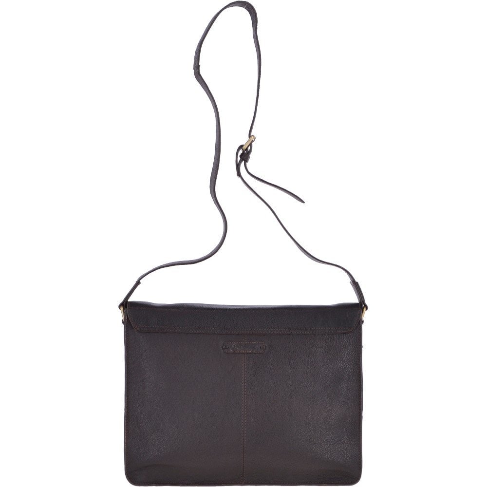 Brown Leather Medium Satchel Messenger Bag
