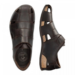 Panama Jack - Men's Fletcher Dark Brown Leather Basic C1 Sandals