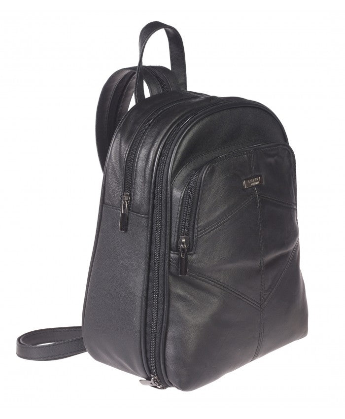 Black Sheep Nappa Triple Compartment Medium Backpack