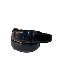 Mens Navy Leather Belt