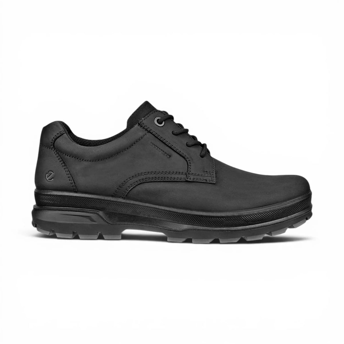 Ecco - Men's Black Leather Waterproof Casual Shoes: Rugged Track 25