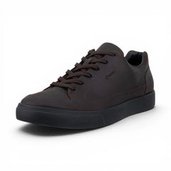 Ecco - Mocha Brown Leather Waterproof Sneakers: Soft 10