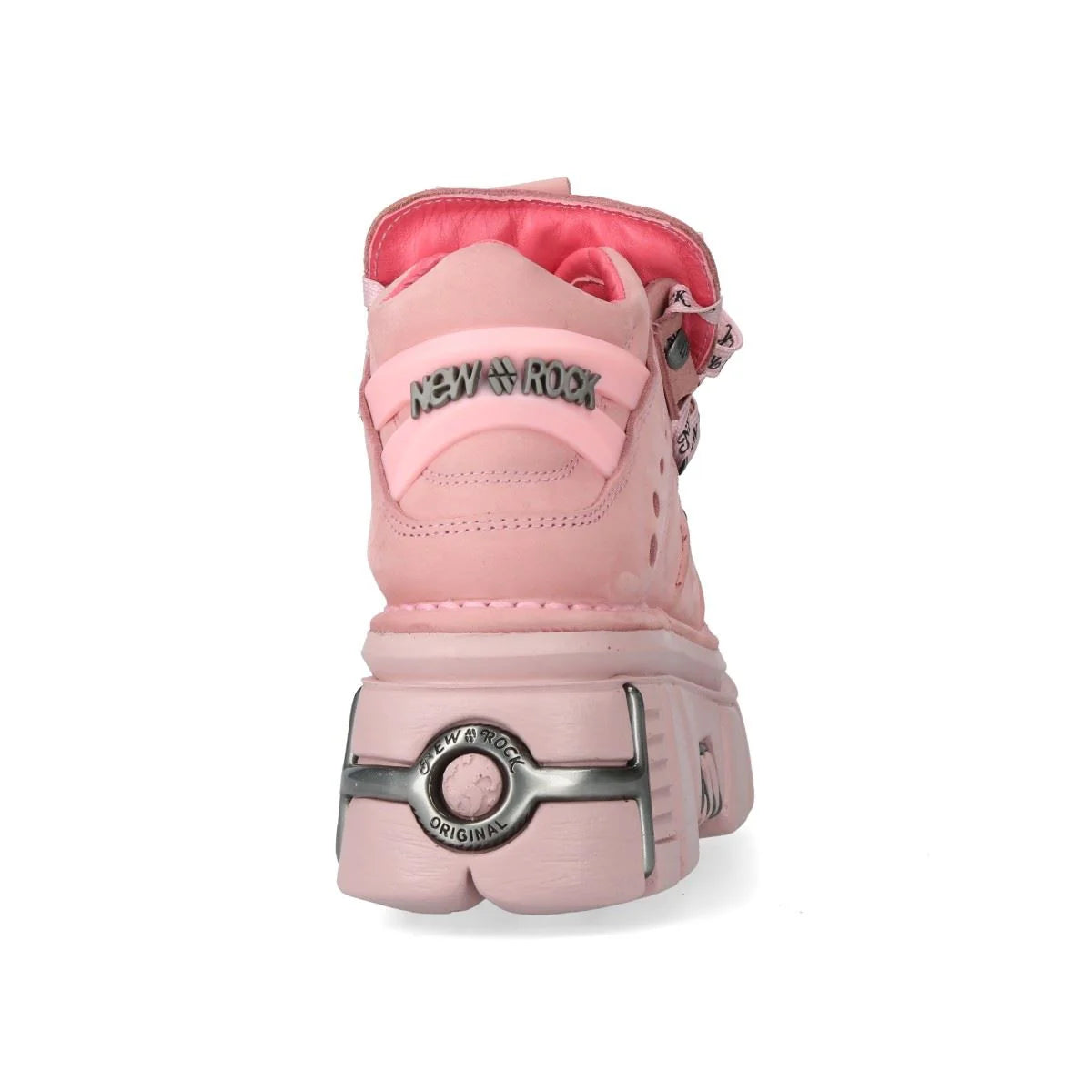 NEW ROCK - M-106-C153 Pink Leather Tower Boots