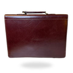 Lombard Leather Briefcase & Laptop Bag Burgundy