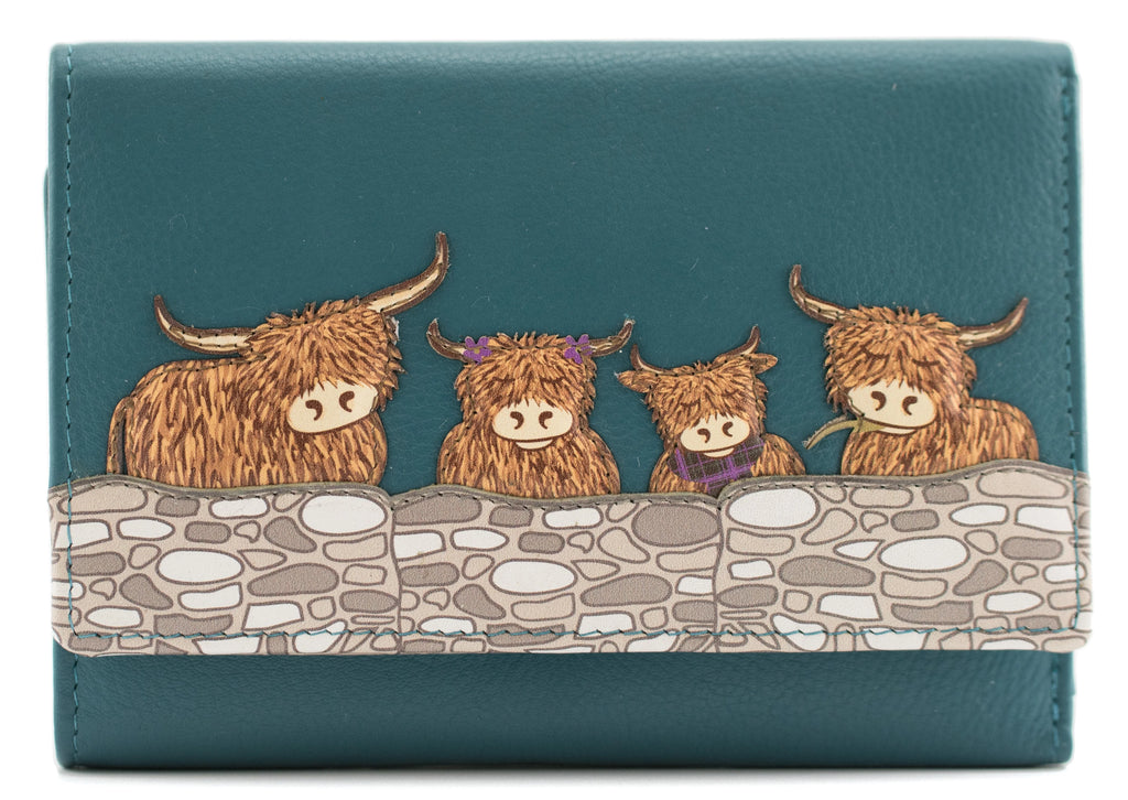 *NEW IN* Mala - Bella Family Teal Tri Fold Purse with RFID