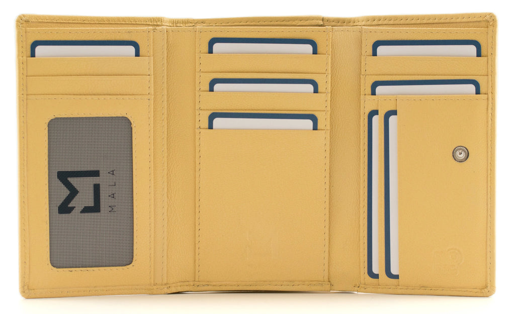 *NEW IN* Mala - Callum The Coo Yellow Tri Fold Purse with RFID