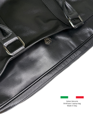 Leather Laptop Briefcase, Multiple Compartments