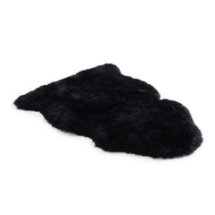 Silky Soft Black Genuine Sheepskin Rug