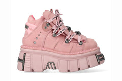 NEW ROCK - M-106-C153 Pink Leather Tower Boots