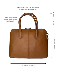 Womens Light Brown Shoulder Bag Ladies & Carry Handle