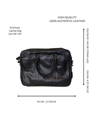 Leather Laptop Briefcase, Multiple Compartments