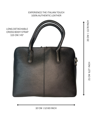 Womens Black Shoulder Bag Ladies & Carry Handle