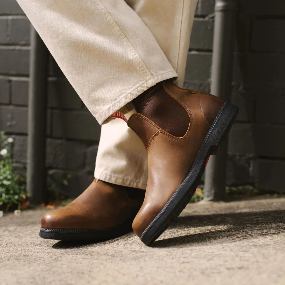 Rossi - 607 Booma Tan Leather Chelsea Boots