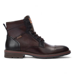 Pikolinos - Men's Olmo Brown Leather Zip & Lace Ankle Boots