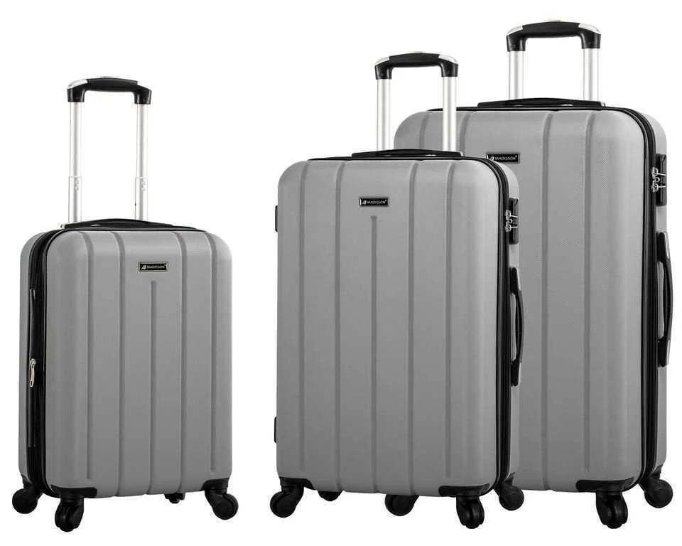 Castleberry Set of 3 Hard Shell Silver Suitcases