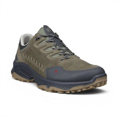Ecco - Men's Olive Green Leather Waterproof Casual Shoes: Receptor XP