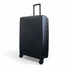 Junee Large Soft Shell Black Suitcase