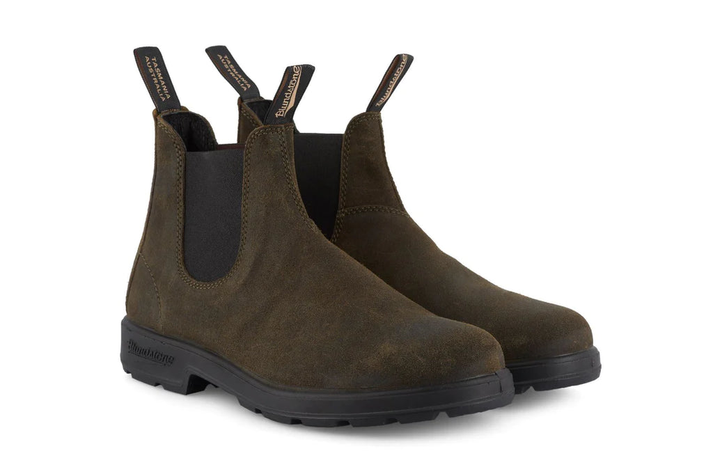 Blundstone - 1615 Deep Olive Suede Chelsea Boots