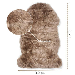 Silky Soft Taupe Genuine Sheepskin Rug