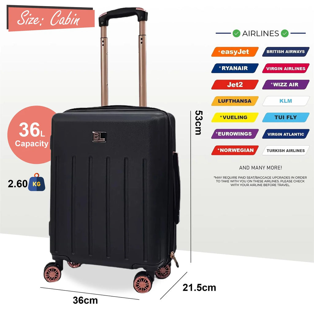 Columbia Cabin Hard Shell Black Suitcase