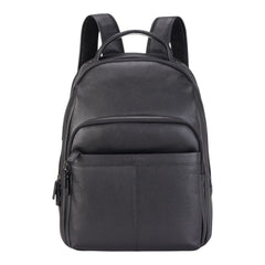 Large Black Vintage Leather Laptop Rucksack