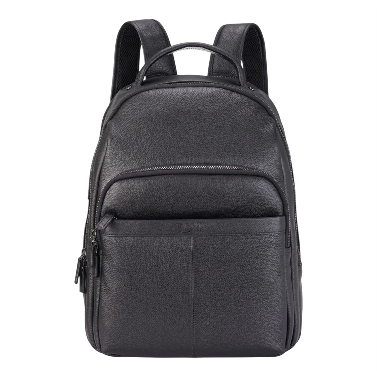 Large Black Vintage Leather Laptop Rucksack