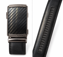 Black Leather Ratchet Belt