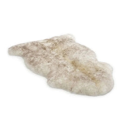 Silky Soft Natural Black Tip Genuine Sheepskin Rug