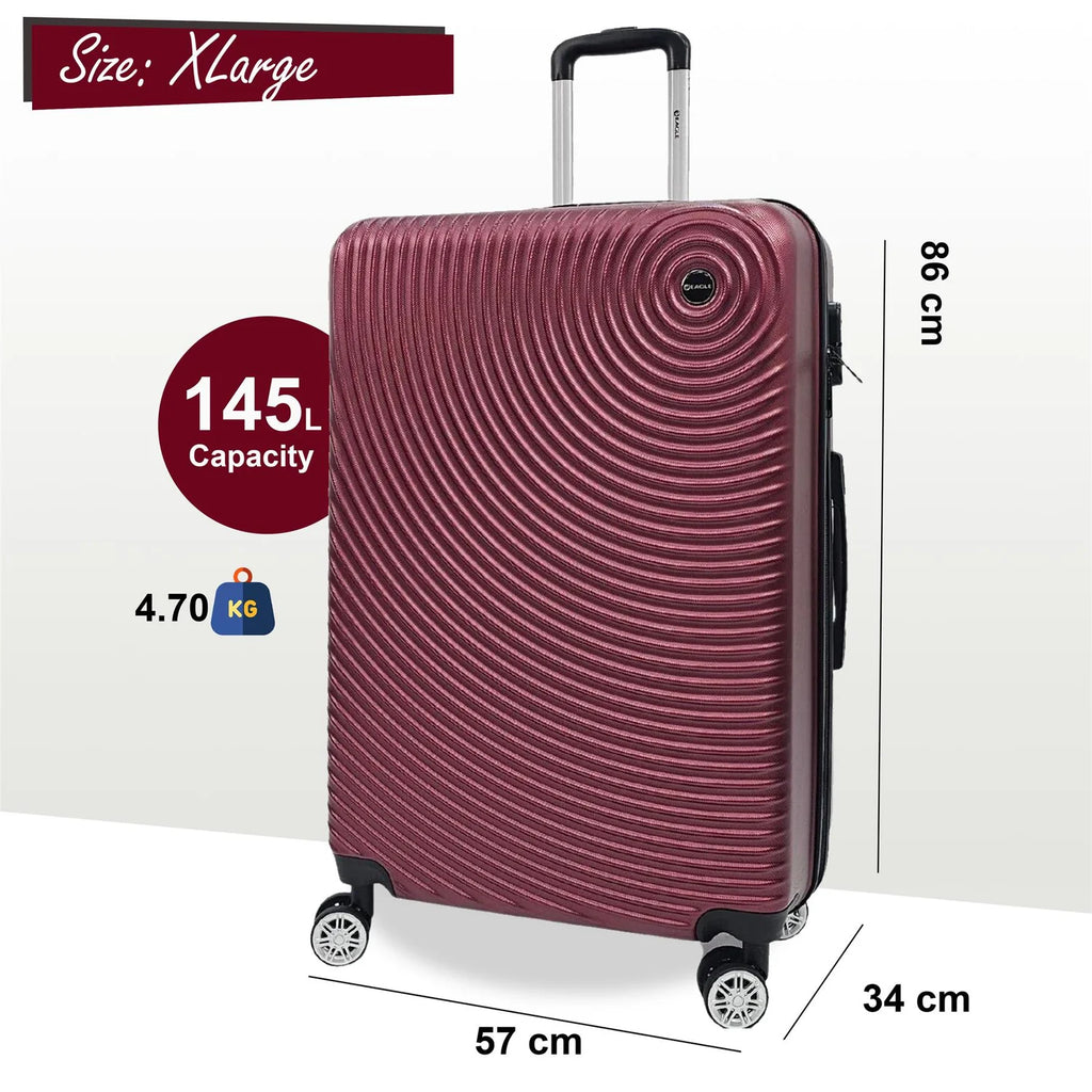 Brookside Extra Large Hard Shell Burgundy Suitcase
