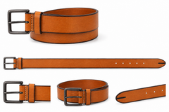 Men's Tan Leather Belt