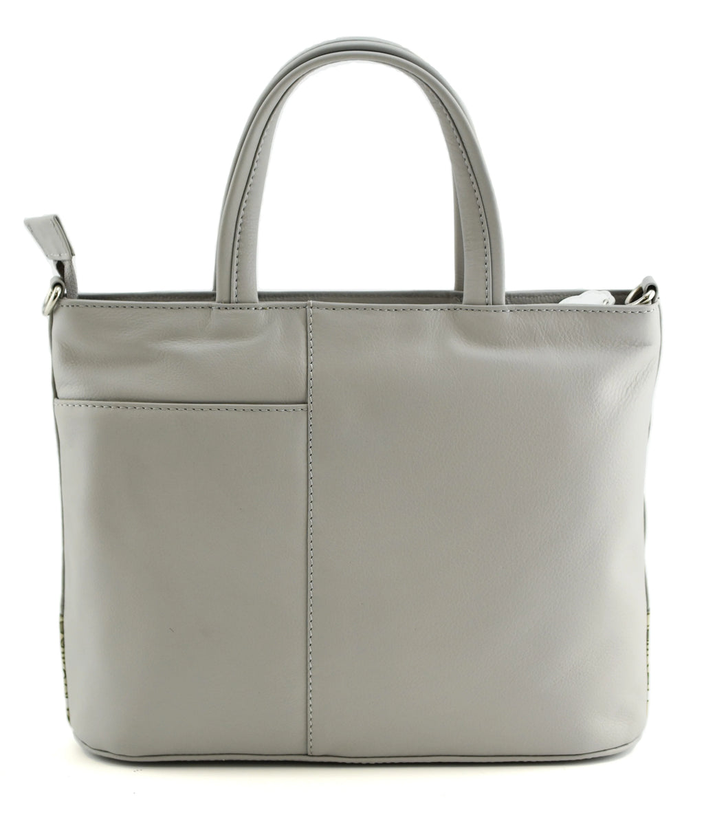 NEW IN* Mala - Bella Family Grey Grab Bag with Detachable Shoulder Strap
