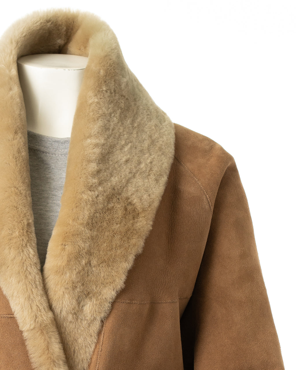 Ladies Relaxed Fit Cappuccino Shearling Sheepskin Jacket: Issy