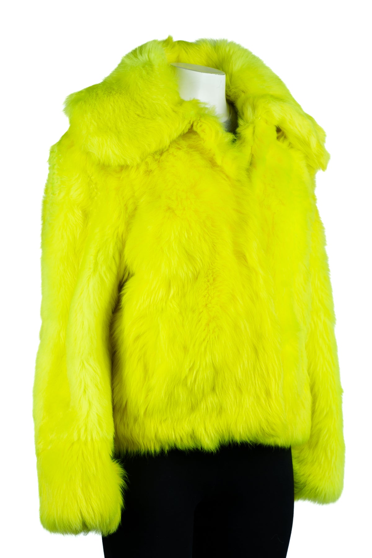 Ladies Vibrant Yellow Toscana Sheepskin Coat: Glenda