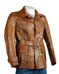 Men's Snake Skin Belted Jacket