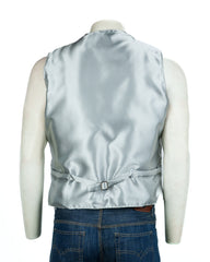 Men's Grey Half Skin Leather Waistcoat: Vito