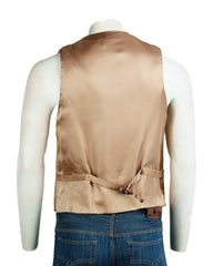 Men's Beige Half Skin Suede Waistcoat: Vito
