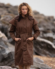 Women's Long Deluxe Wax Cape - SANDSTONE