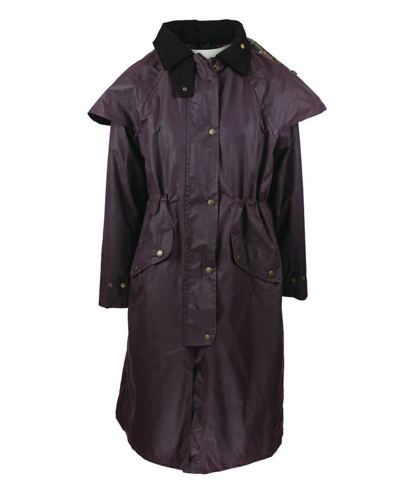Women's Long Deluxe Wax Cape - GRAPE