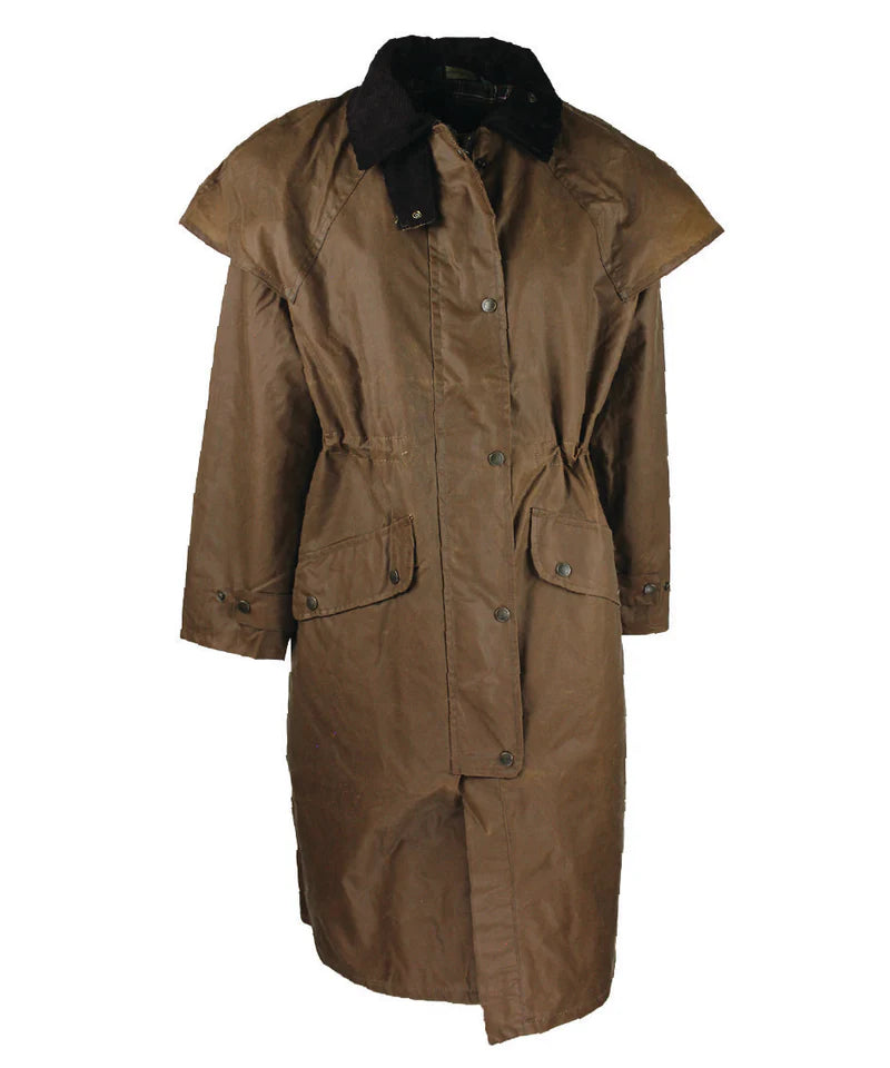 Women's Long Deluxe Wax Cape - SANDSTONE