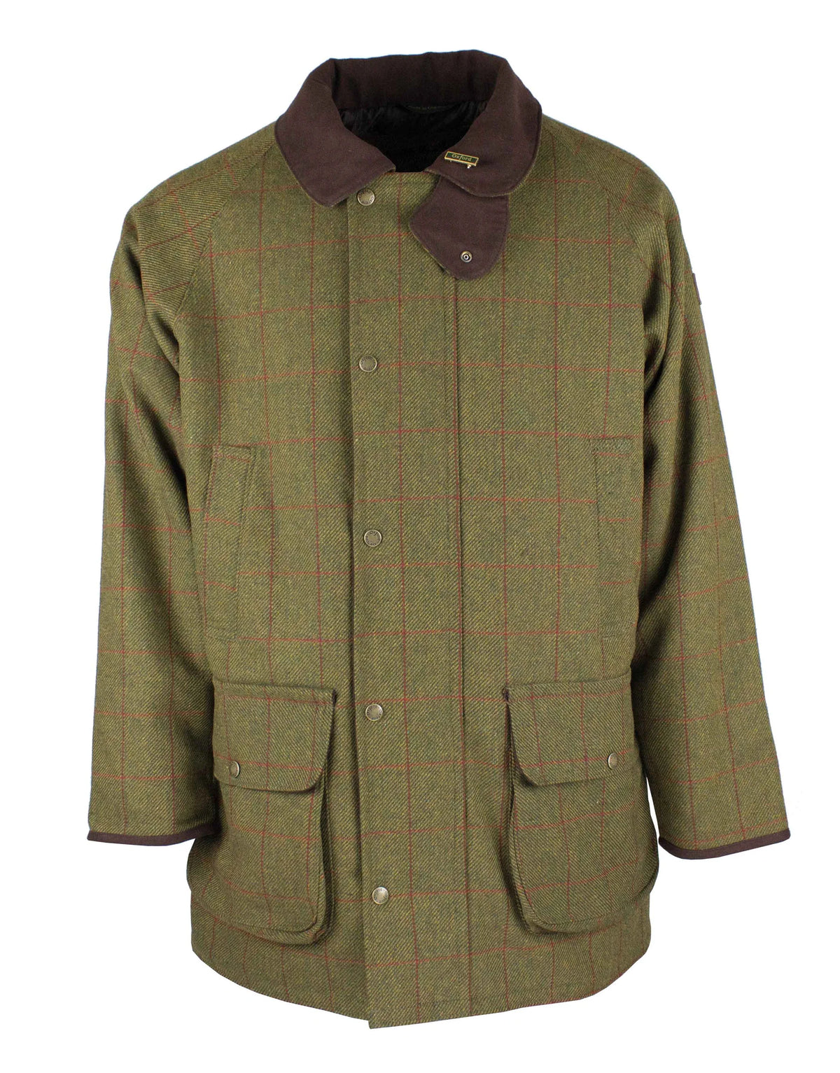 Men's Brampton Raglan Tweed Coat - DARK GREEN