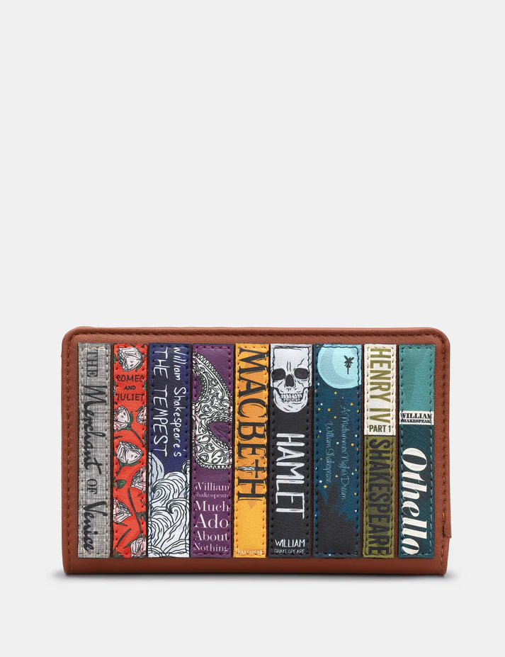 *PRE-ORDER AVAILABLE FOR SUMMER DELIVERY* New Disguise - Vegan Leather Shakespeare Bookworm Flap Over Purse with RFID