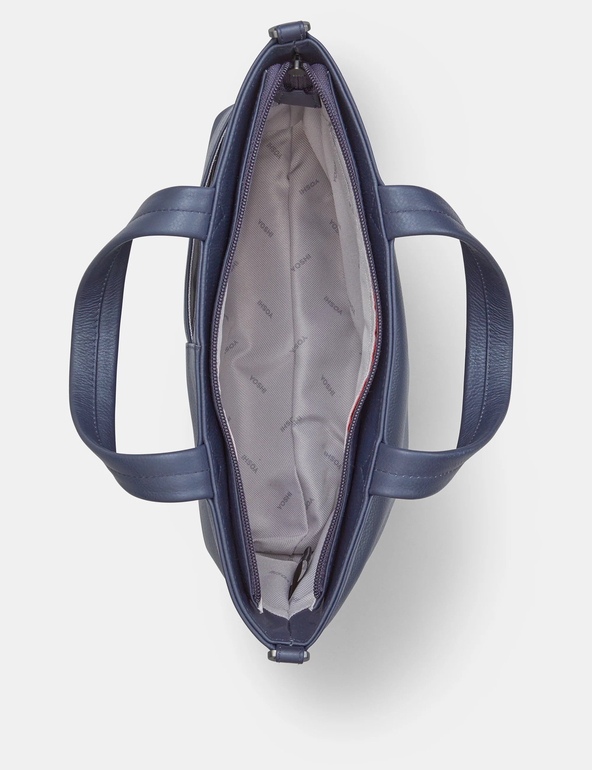 Yoshi - Hampton Navy Leather Grab Bag with Detachable Shoulder Strap