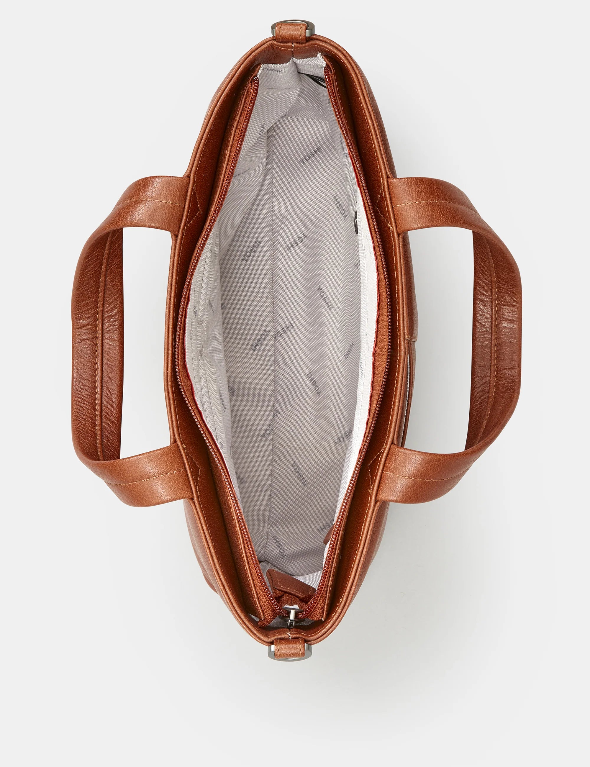 Yoshi - Hampton Brown Leather Grab Bag with Detachable Shoulder Strap